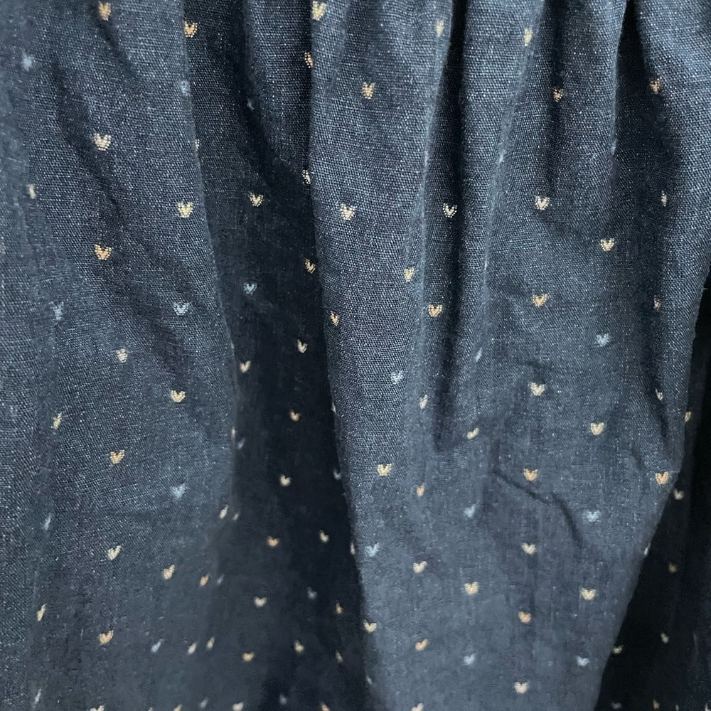 Madewell Heart Print Boxy Oversize Square Neck Blouse Small - Picture 4 of 7